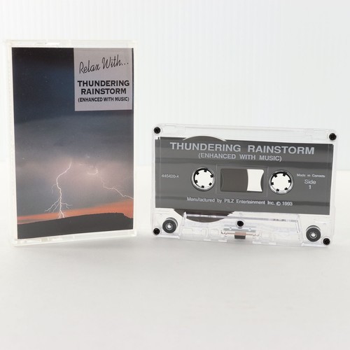 Relax with...Thundering Rainstorm Enhanced w/ Music (Cassette Tape, 1993) Flute - Afbeelding 1 van 4