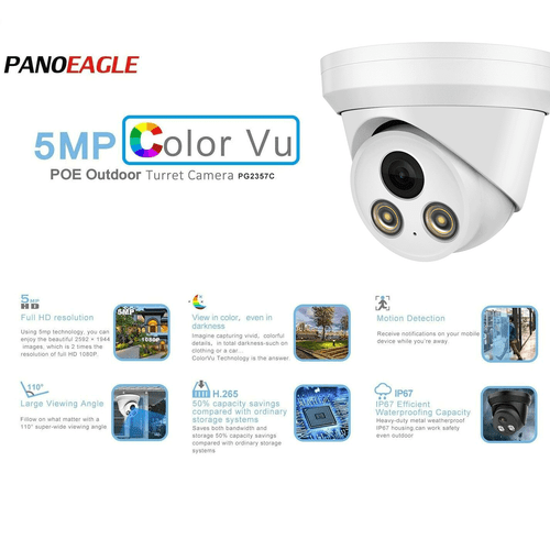 Hikvision Compatible 4K 8MP 5MP ColorVu IP Camera Full Time Color POE CCTV IPC - Picture 14 of 14