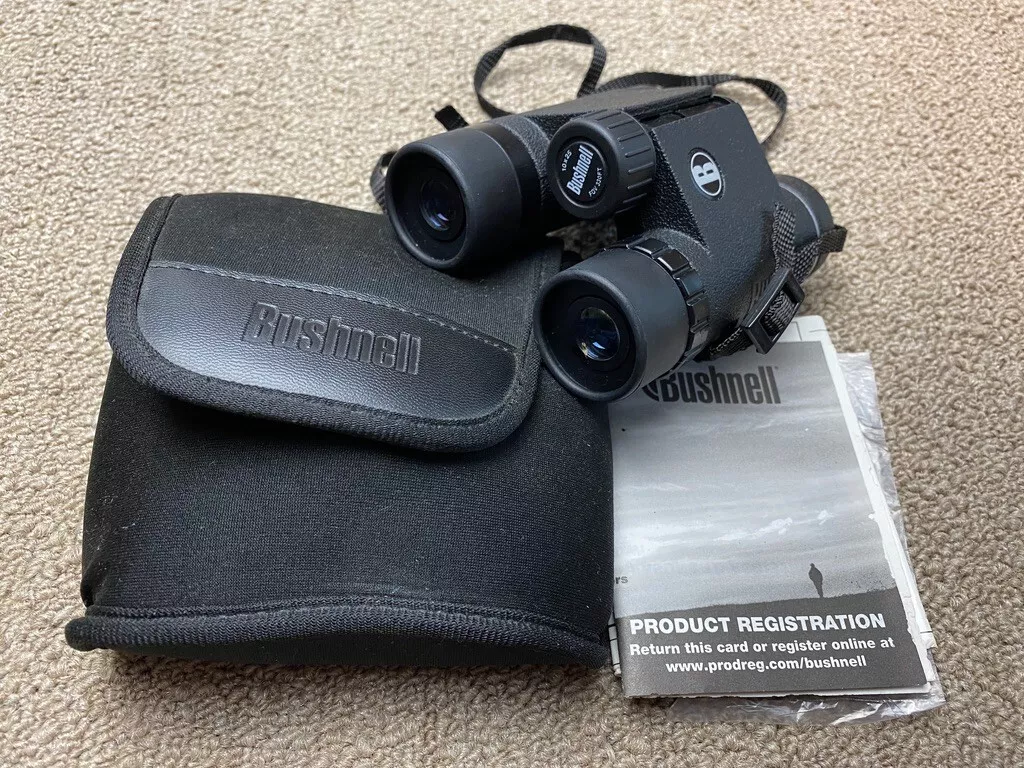 Bushnell Binoculars 10x25 FOV 330ft Black Pocket Binoculars