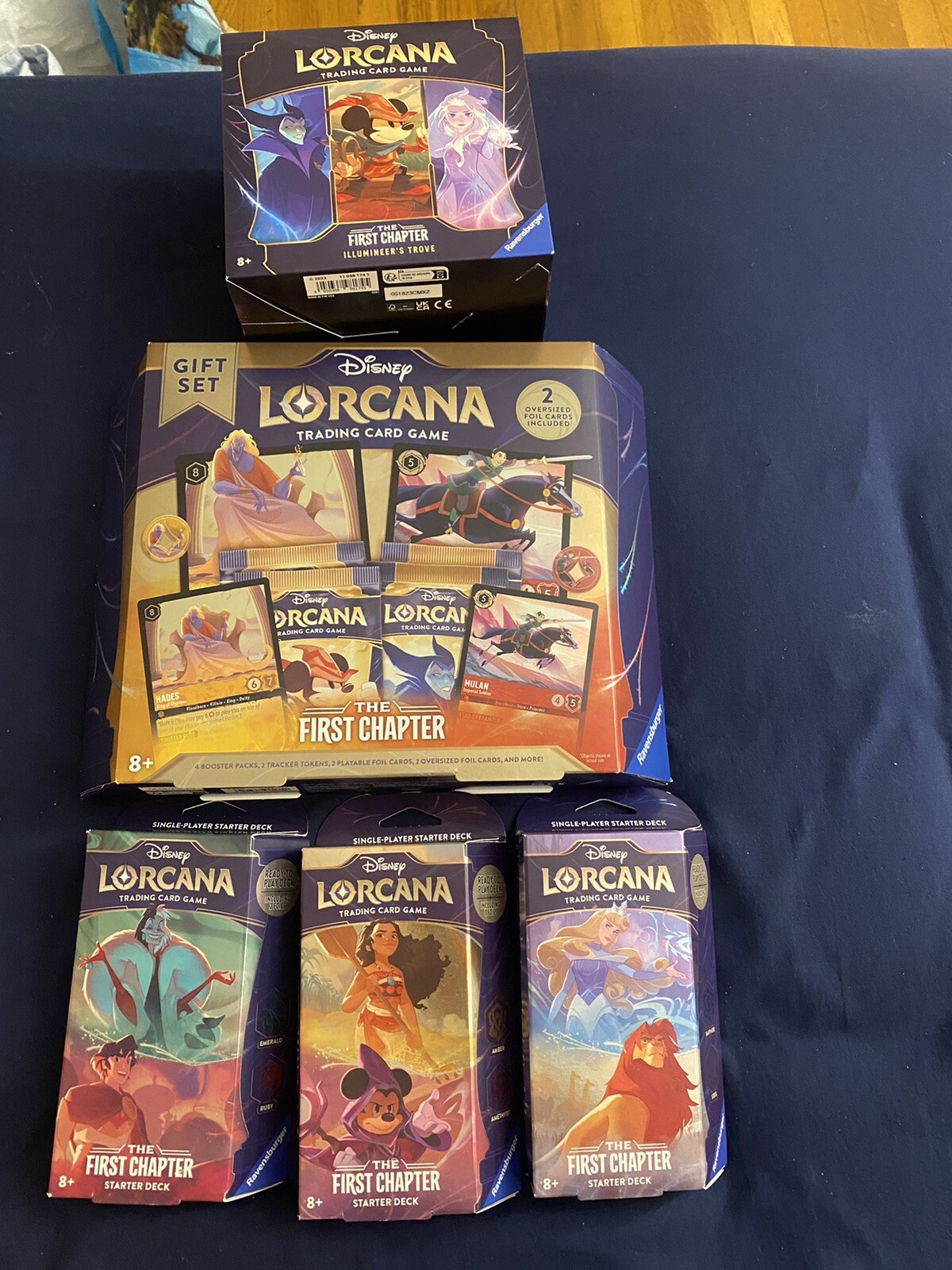 Disney Lorcana TCG Gift Set, Illumineer’s Trove & All 3 Starter Decks +  Singles!