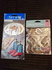 Scrapbook Lot of 2 Rare Pks Dimensional Sticker pks Jolee's Westrim Cowboys