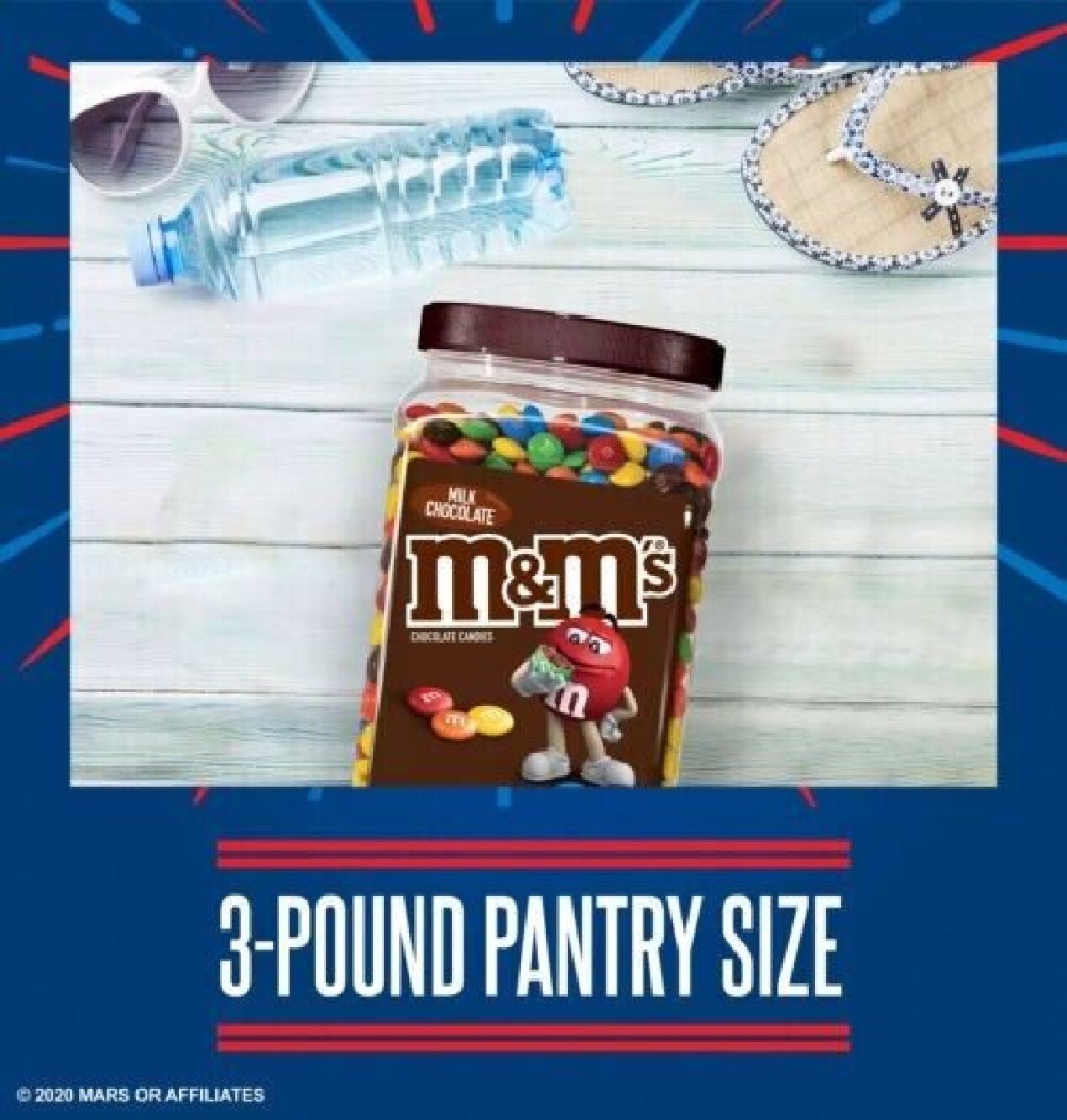 M&M'S Milk Chocolate Candy Bulk Jar (62 oz.) St. John's Institute