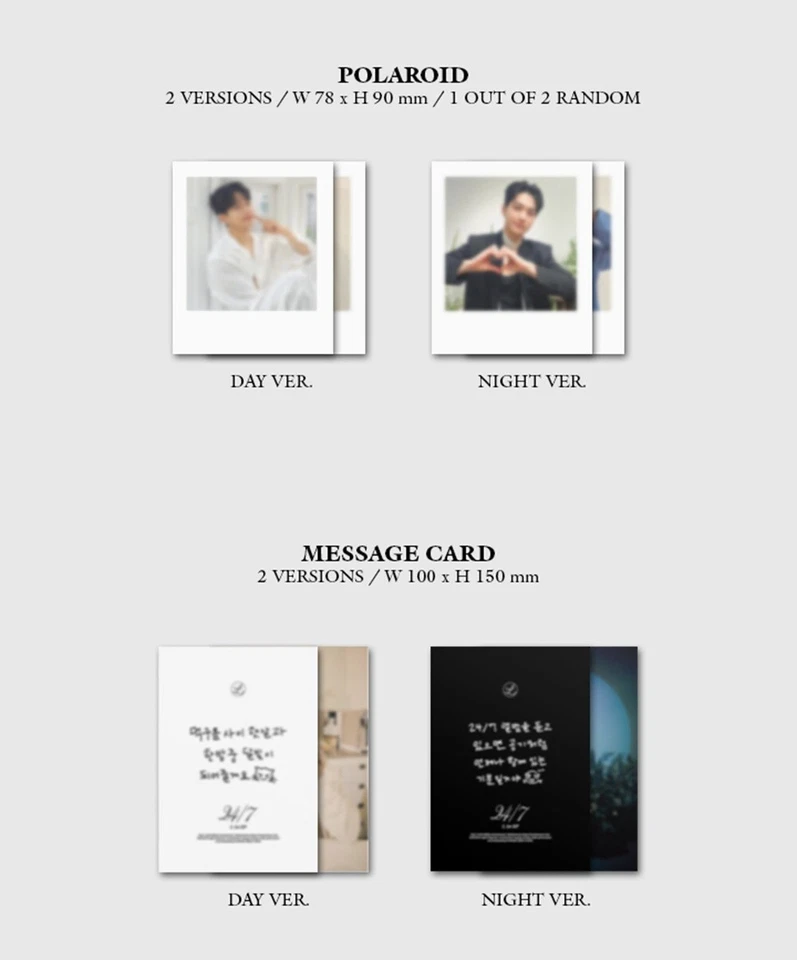 L KIM MYUNG SOO 1st EP Album 24/7 DAY Ver. CD+P.Book+2p Card+Polaroid+F.Poster Foto 4 de 4