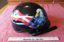 Rodia DOT RHD 200 Helmet American Eagle Freedom USA Flag Black Size Small