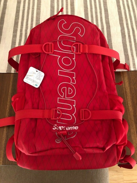 Supreme Backpack FW18 In Red Authentic Brand New With Tags | eBay