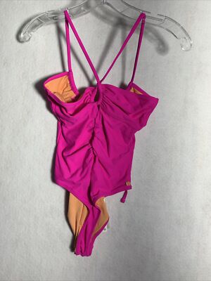 Scotch and Soda Pink Solid One Piece Swimsuit Women Size Extra