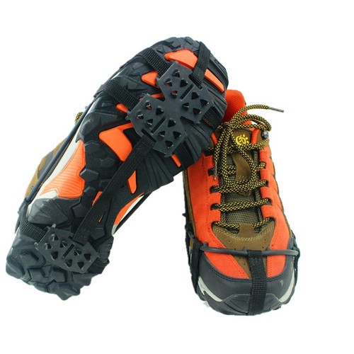 24-Teeth Anti-skid Spikes Cleats Ice Snow Crampons Gripper Anti Slip Shoes Boot - Picture 3 of 6