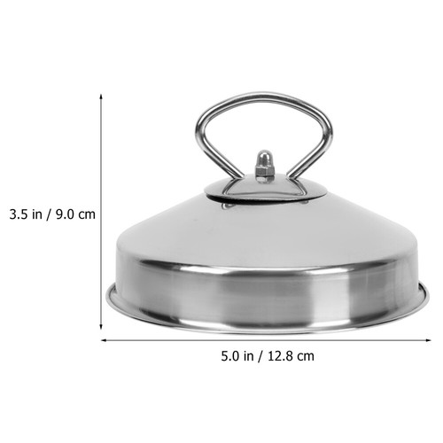 Coperchio Basting Metallo Acciaio Inox Coperchio Vaporiera Resistente Formaggio Fusione Cupola - Foto 11 di 12