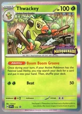 Thwackey SVP 115 Pre Release Black Star Promo Twilight Masquerade Pokemon TCG NM