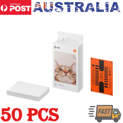 50Pcs Xiaomi Portable Photo Printer Paper Mi Zink Pasteable Print Photo Paper AU