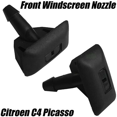 2x FRONT WINDSCREEN WIPER WASHER JETS WATER NOZZLE FOR CITROEN C4 PICASSO 6438W1