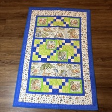 Winnie The Pooh Hand Crafted Patch Square Quilt Nursery Crib Blanket