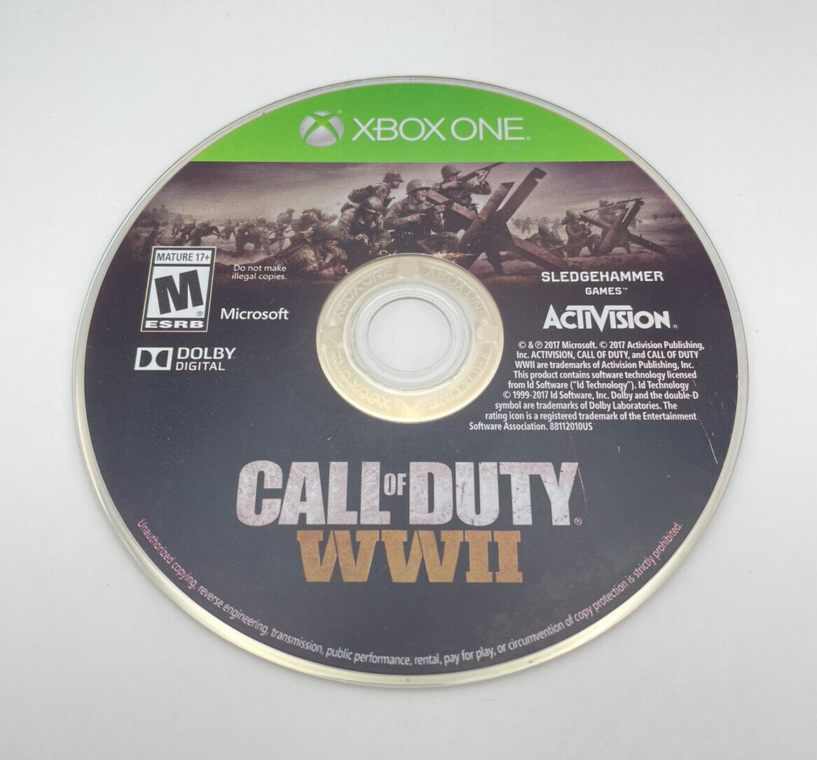 XBox One Video Game Call of Duty WWII (disc only)