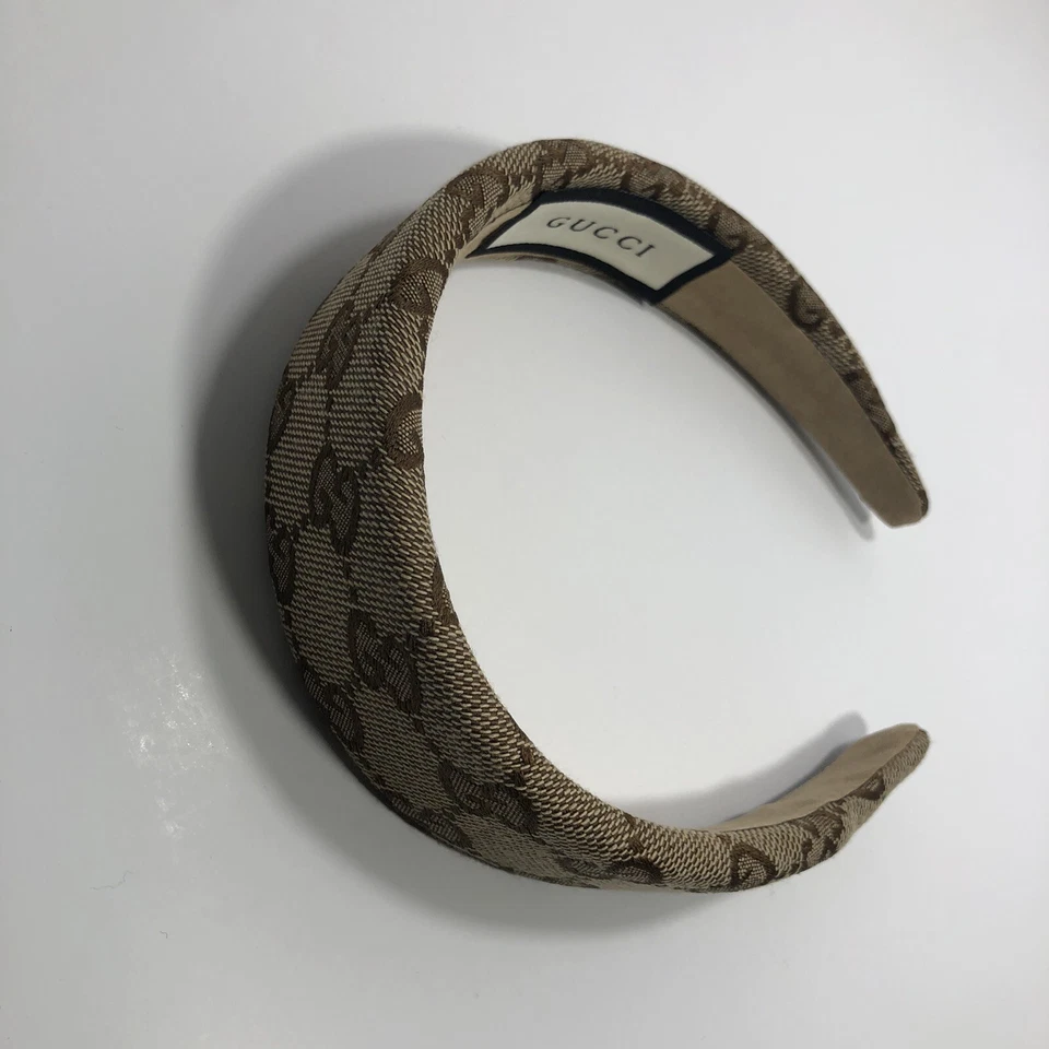 Womens canvas Gucci Beige Hair Band - Image 4 of 4