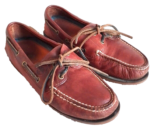TIMBERLAND 25077 CLASSIC BROWN LEATHER BOAT DECK SHOES UK 7 W WIDE FIT EURO 41 - Picture 2 of 15
