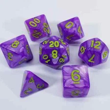 Underdark Purple 7 Dice Set Polyhedral RPG DnD Dungeons Dragons Pathfinder d20