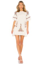 NWT Free People Pavlo embroidered Ivory Babydoll Tunic Dress SZ XS