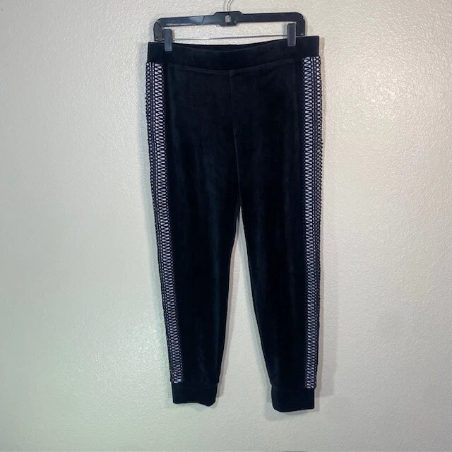 Брюки для бега Lilly Pulitzer размер средний черные Emerie велюровые бархатные люкслетические