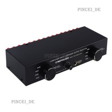 LINEPAUDIO 4 IN 4 OUT Amplifier Speaker Selector w/ 6.35mm Headphone Jack