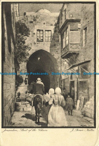 R634353 Jerusalén. Calle de la cadena. J. Benor frío. S. Adler - Imagen 1 de 2
