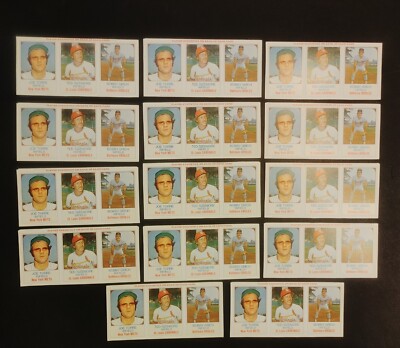 Lot (14) 1975 Hostess Box Bottom, Joe Torre, Ted Sizemore, Bobby Grich, #70-72
