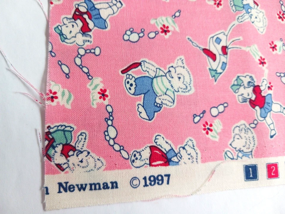 5 Small Cuts Modern Feed Sack Flour Sack Repro Cotton Fabric Fairy Tales Flowers - Image 4 of 4