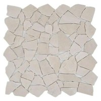 Mosaik Fliese Marmor Naturstein Weiß Bruch Ciot Botticino Anticato Mos44-0104_F