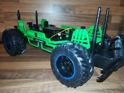 Spare Parts New Bright 1:10 Monster Truck / Full chassis - Motor - Wheels 40Mhz - Photo 3/17