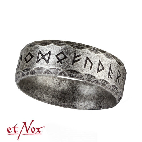 Echt etNox Runen Ring Edelstahl Antikoptik Symbol Schmuck - NEU - Picture 1 of 1