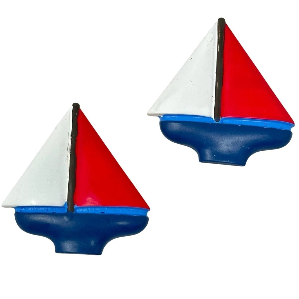 Nautical Theme Button Covers Red White Blue Light House Boat Anchor Crafter Lot - Image 3 of 4