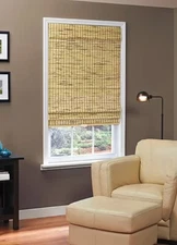 Burnout Cordless Bamboo Roman Shade - Various Sizes Available