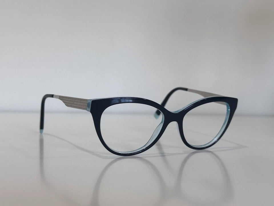 Tiffany & Co. TF 2180 8274 Cat Eye Blue Silver Eyeglasses Frame 52-16-140 - Image 3 of 4