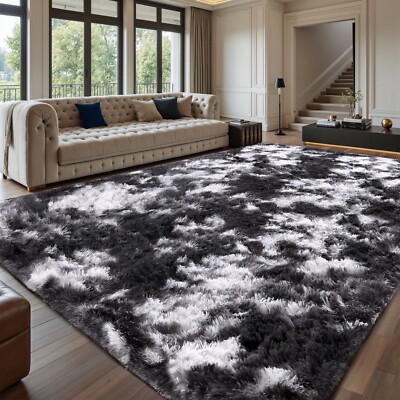 Soft Plush Area Rug   Large Non-Slip Shag Carpet for Living Room & Bedroom