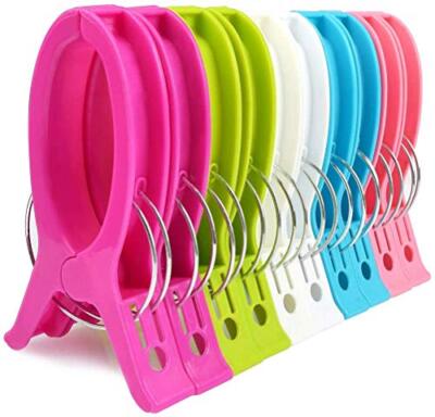 RosewineC Mollette grandi, 10 pezzi, grandi mollette per telo da spiaggia, mollette per asciugamani da spiaggia, mollette grandi, mollette da spiaggia per sdraio, mollette da spiaggia