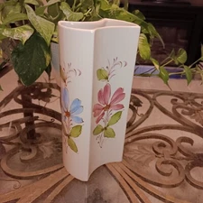 Vintage MCM 8” Vase Flowers Unusual Shape FTD 