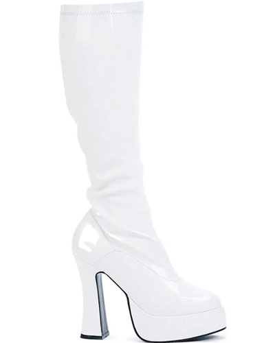White Platform Go Go Womens Boots - Picture 2 of 9