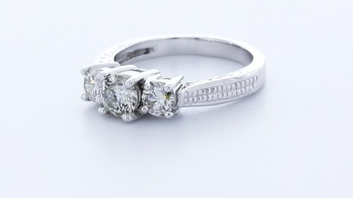 1.7ct Lab-Created Diamond D/VVS2 Round 14K White Gold Pinched Engagement Ring - Video 1 of 1