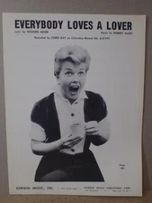 (1) vtg sheet music DORIS DAY Everybody Loves A Lover Columbia Record No 4-41195