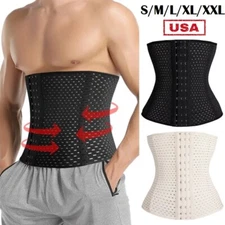 Men Waist Trainer Body Shaper Tummy Girdle Belt Belly Fat Burners Corset S-2XL