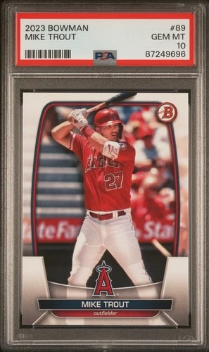 2023 Bowman Mike Trout #89 PSA 10 GEM MT Los Angeles Angels