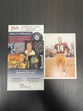 Eddie LeBaron Autographed Football Card – JSA Certified