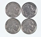 Buffalo Nickels Sharp Horn XF/AU - 1937 1937 1935 1937 Lot Collection *457