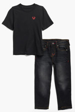 True Religion Kids' Horseshoe Graphic T-Shirt  Jeans Set-KIDS TRUE RELIGION SET