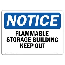 Flammable Storage Keep Out OSHA Notice Sign Metal Plastic Decal