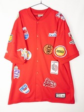 VTG NBA Jersey Mens XL Red NBA Teams Old Patches 90s Basketball Snap