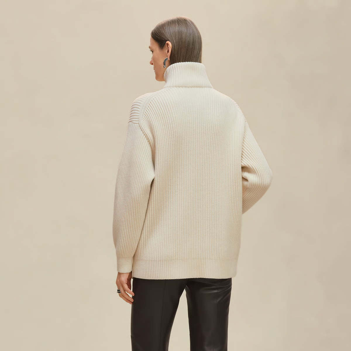 Hermes H Pocket Logo Blanc Zip Up Zipper Cardigan Sweater Wool