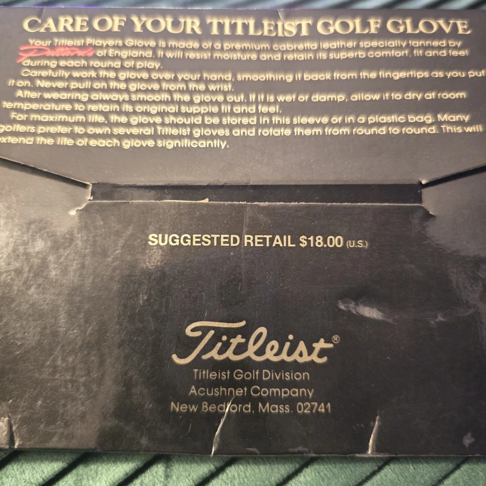 Guante de Golf Titleist Players De Colección Damas Izquierdo Pequeño Pr Cuero Cabretta Perla A Presión Foto 4 de 4