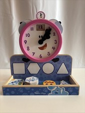 Toy Clock Melissa  Doug Blues Clues You Tickety Tock Clock Missing A Few Pieces