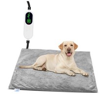Pet Heating Pad for Cats Dogs, Electric Heated M : 28"x 18" Gray size and color
