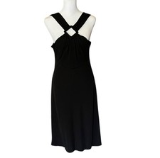 Nine West Black Sleeveless Open Back Dress Size 8